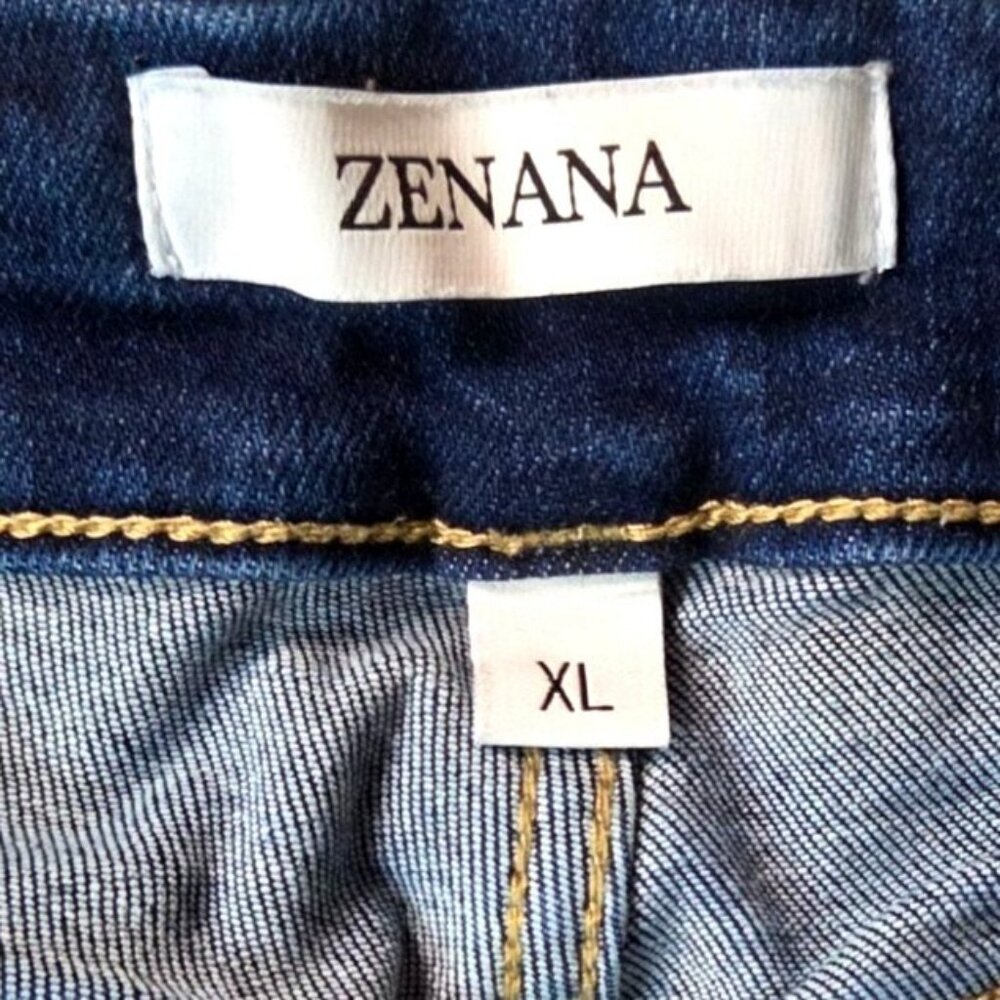 Zenana Womens Denim Shorts XL High Waist Casual Summer Cutoffs Blue Jean Shorts - Picture 7 of 8
